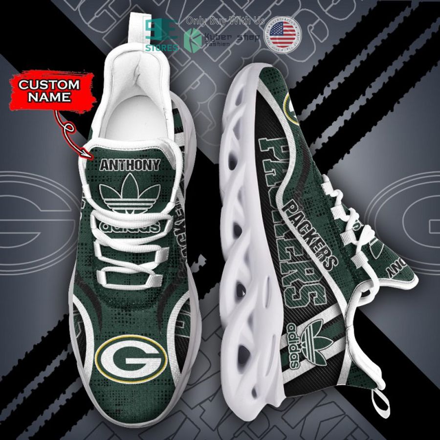 personalized nfl adidas green bay packers max soul shoes 2 97532