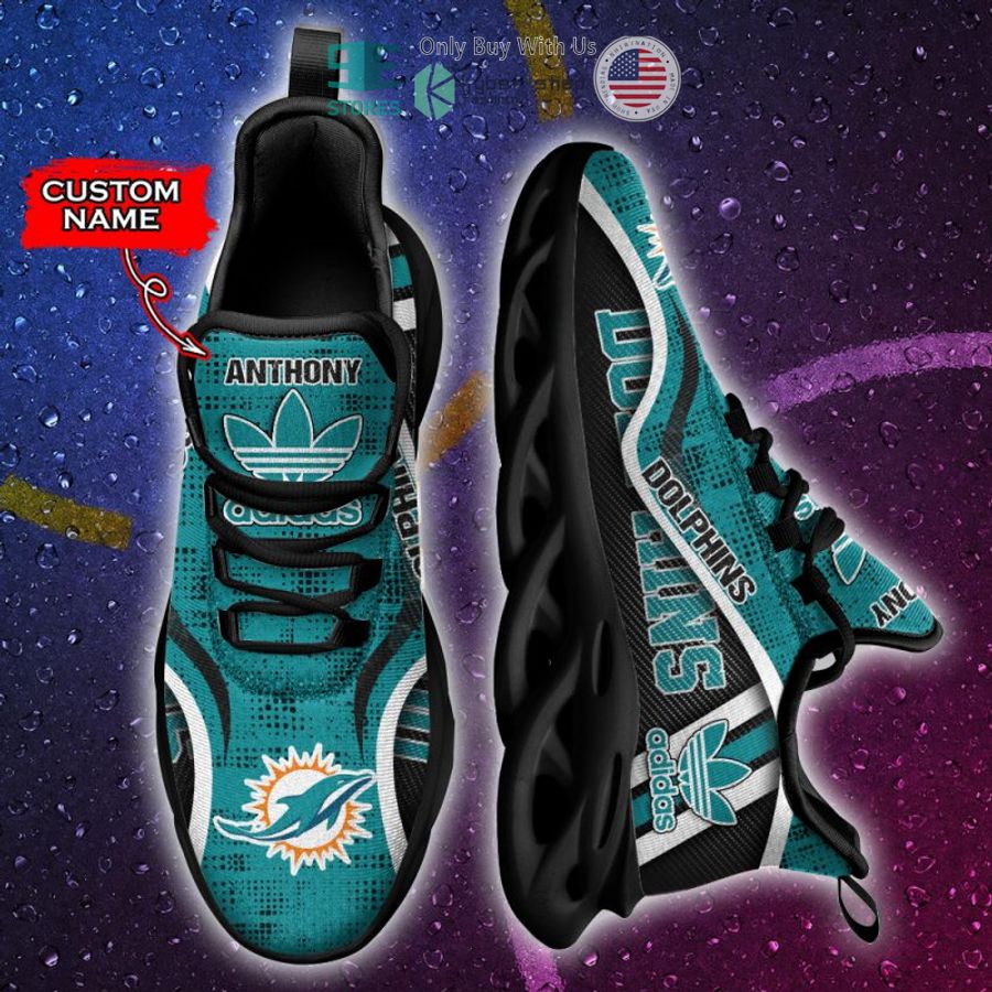 personalized nfl adidas miami dolphins max soul shoes 1 817