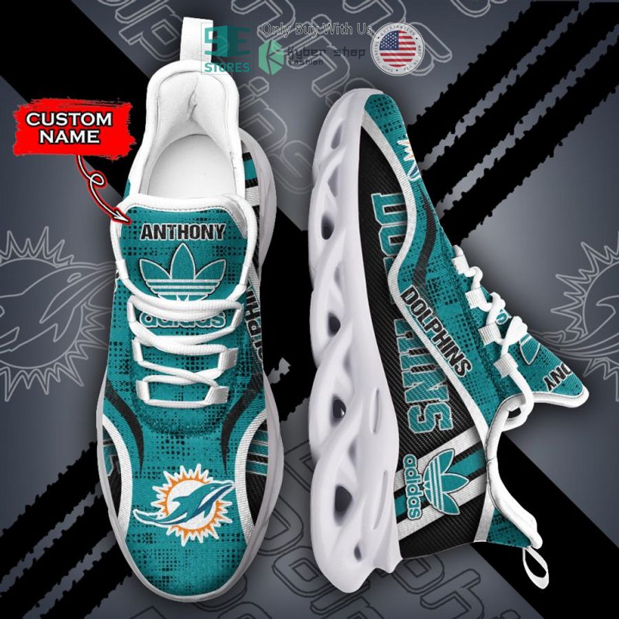 personalized nfl adidas miami dolphins max soul shoes 2 52642