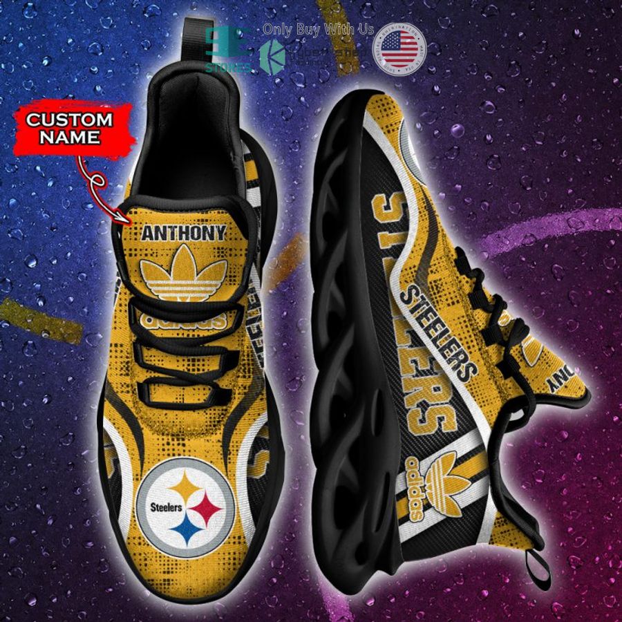 personalized nfl adidas pittsburgh steelers max soul shoes 1 17030