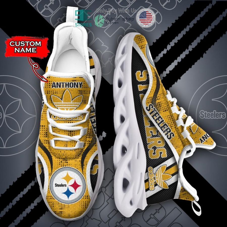 personalized nfl adidas pittsburgh steelers max soul shoes 2 46141