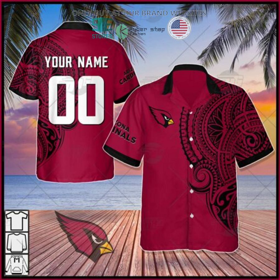 personalized nfl arizona cardinals polynesian tattoo hawaiian shirt 1 15185