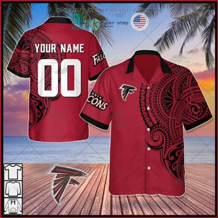 personalized nfl atlanta falcons polynesian tattoo hawaiian shirt 1 13727