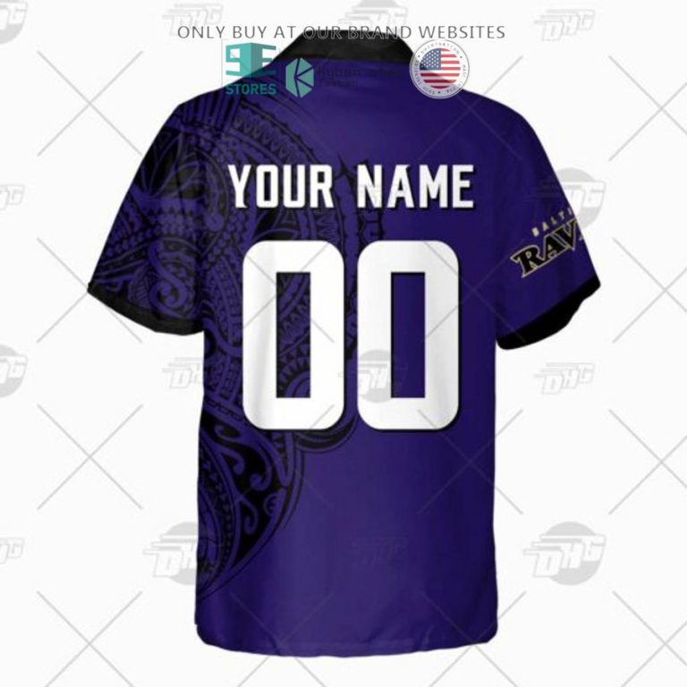 personalized nfl baltimore ravens polynesian tattoo hawaiian shirt 3 54742