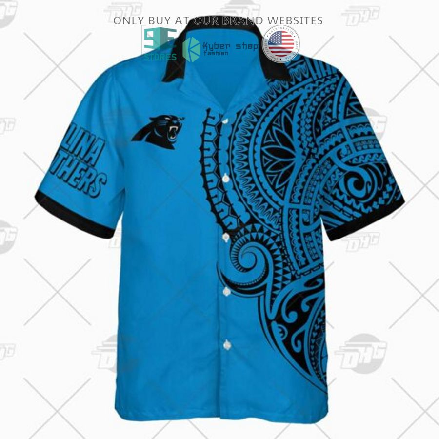 personalized nfl carolina panthers polynesian tattoo hawaiian shirt 2 45625