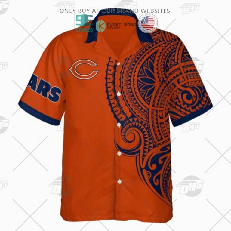 personalized nfl chicago bears polynesian tattoo hawaiian shirt 2 54888