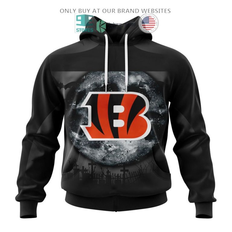 personalized nfl cincinnati bengals halloween moon 3d shirt hoodie 1 83602