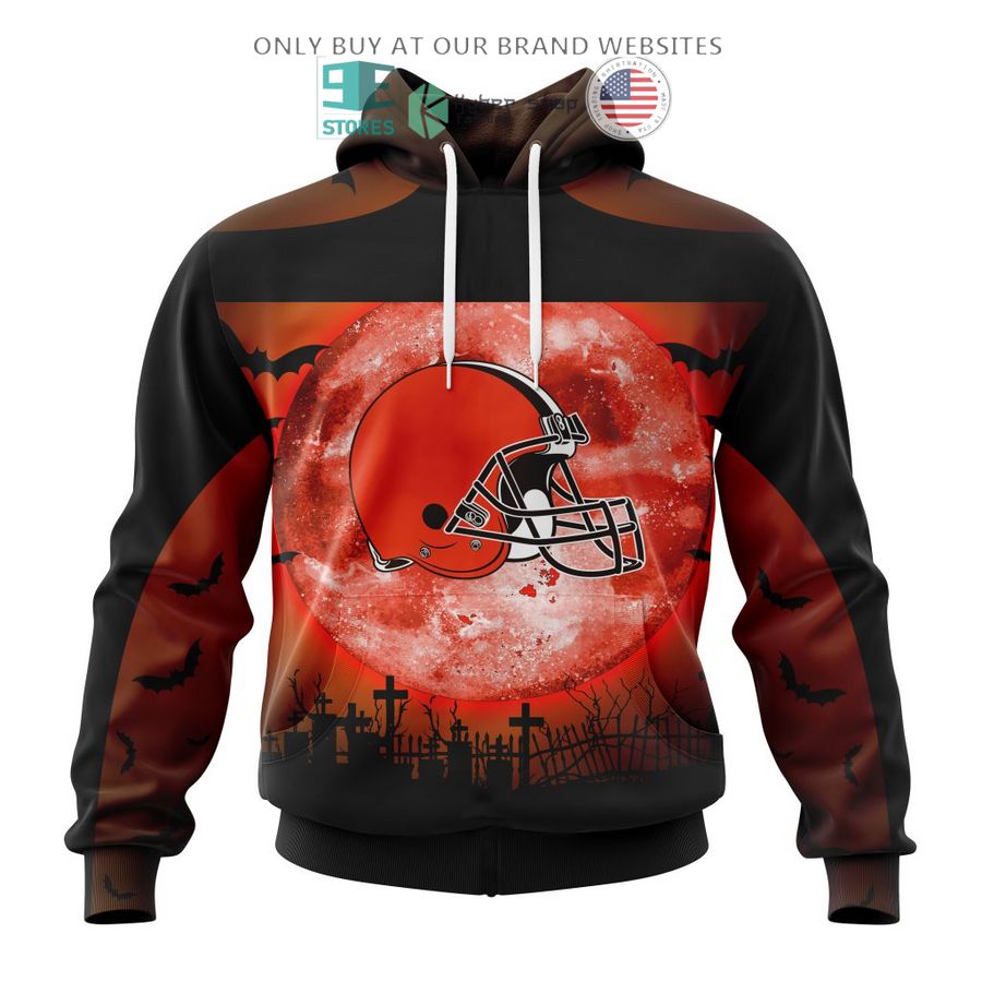 personalized nfl cleveland browns halloween moon 3d shirt hoodie 1 21241