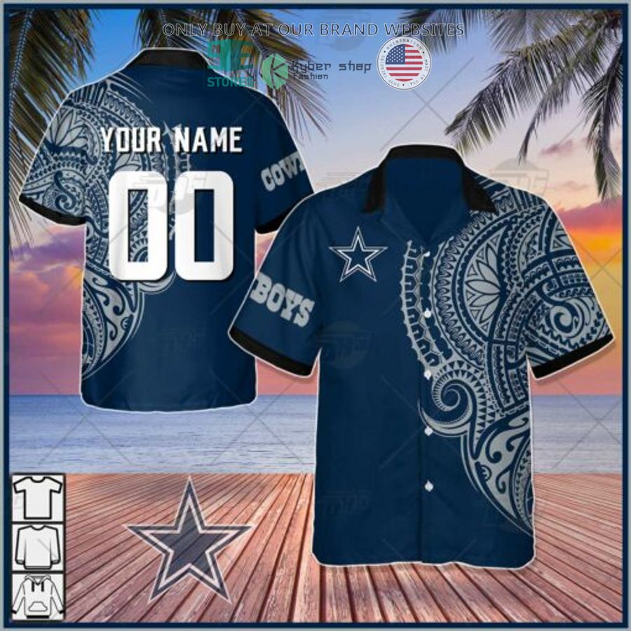 personalized nfl dallas cowboys polynesian tattoo hawaiian shirt 1 90740