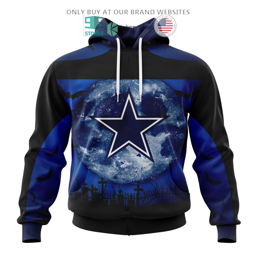 personalized nfl dallas cowboysls halloween moon 3d shirt hoodie 1 8670