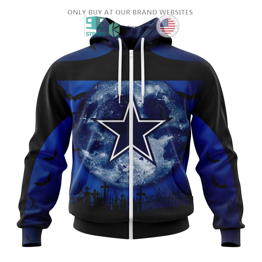 personalized nfl dallas cowboysls halloween moon 3d shirt hoodie 2 36443