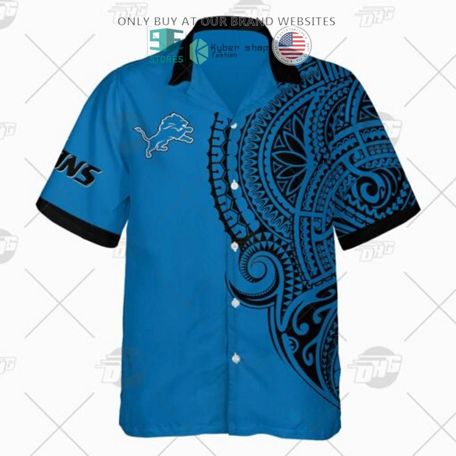 personalized nfl detroit lions polynesian tattoo hawaiian shirt 2 37193