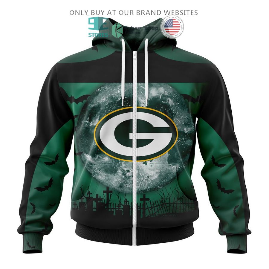 personalized nfl green bay packers halloween moon 3d shirt hoodie 2 95918