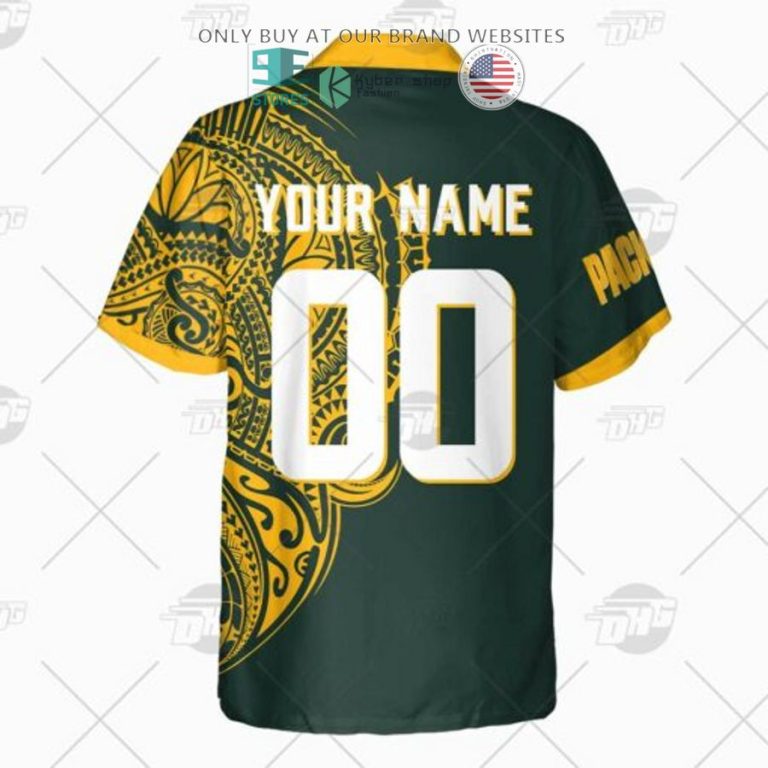 personalized nfl green bay packers polynesian tattoo hawaiian shirt 3 7552