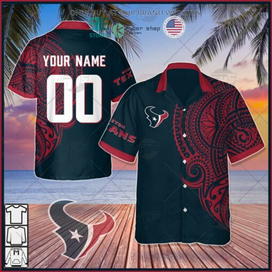 personalized nfl houston texans polynesian tattoo hawaiian shirt 1 83213