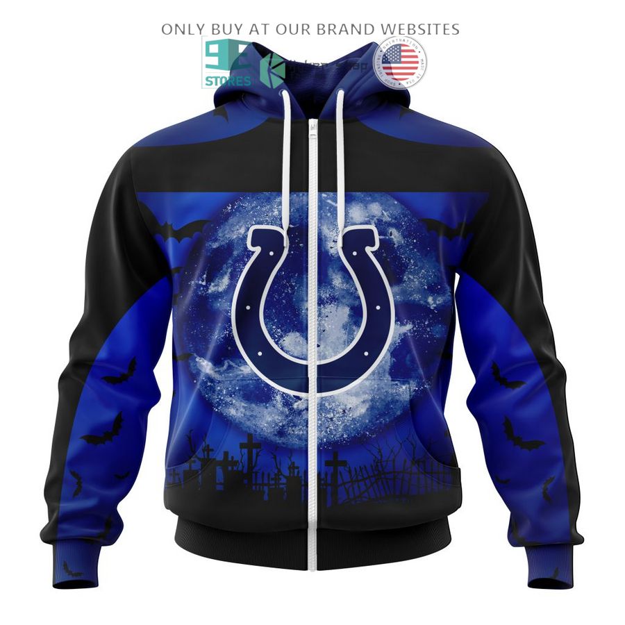 personalized nfl indianapolis colts halloween moon 3d shirt hoodie 2 80473