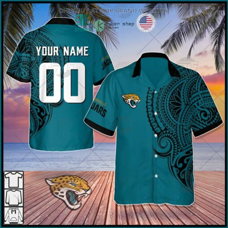 personalized nfl jacksonville jaguars polynesian tattoo hawaiian shirt 1 61096