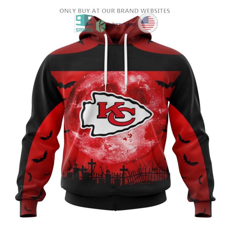 personalized nfl kansas city chiefs halloween moon 3d shirt hoodie 1 1597