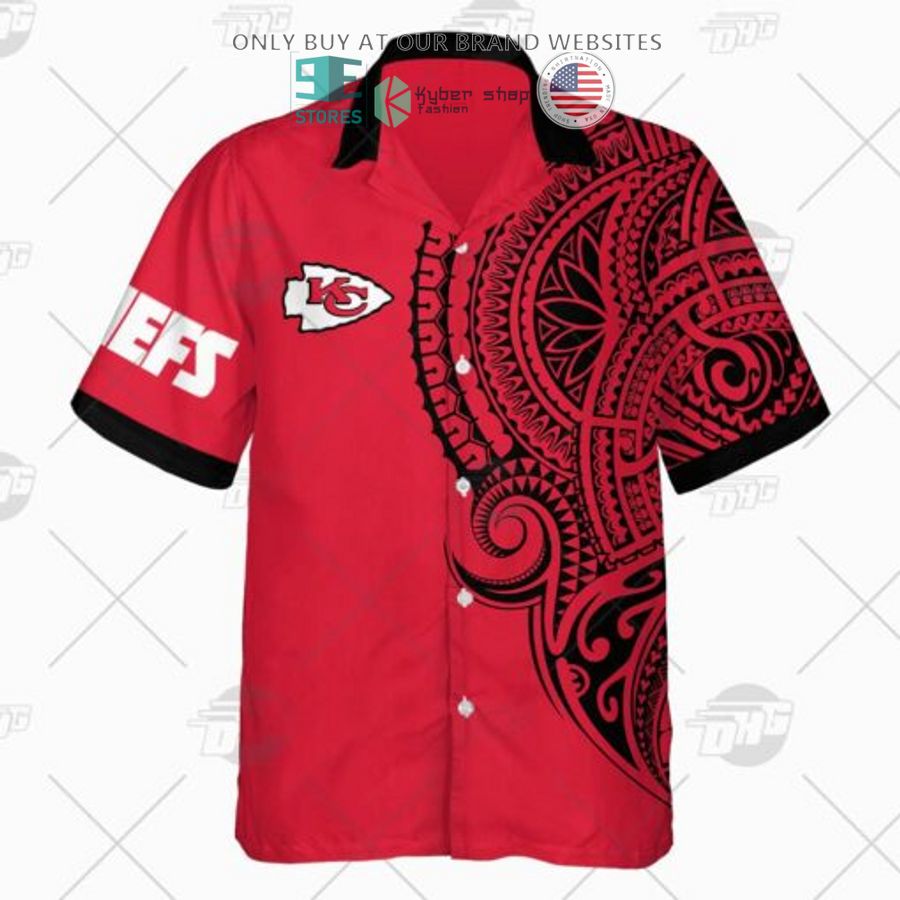 personalized nfl kansas city chiefs polynesian tattoo hawaiian shirt 2 68947