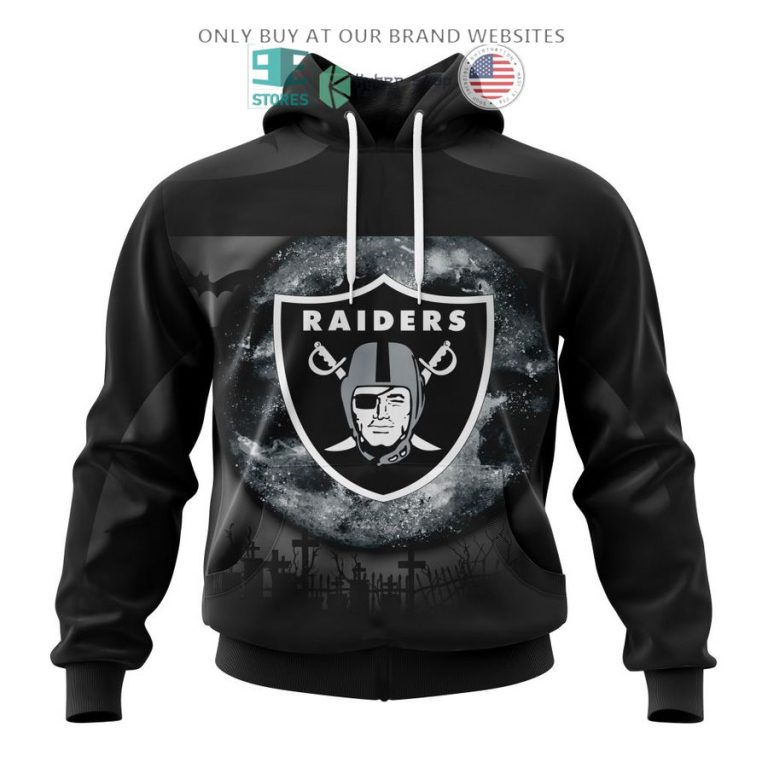 personalized nfl las vegas raiders halloween moon 3d shirt hoodie 1 48521