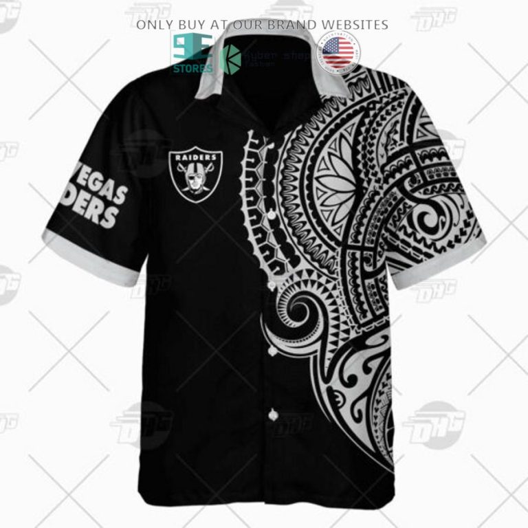 personalized nfl las vegas raiders polynesian tattoo hawaiian shirt 2 92839