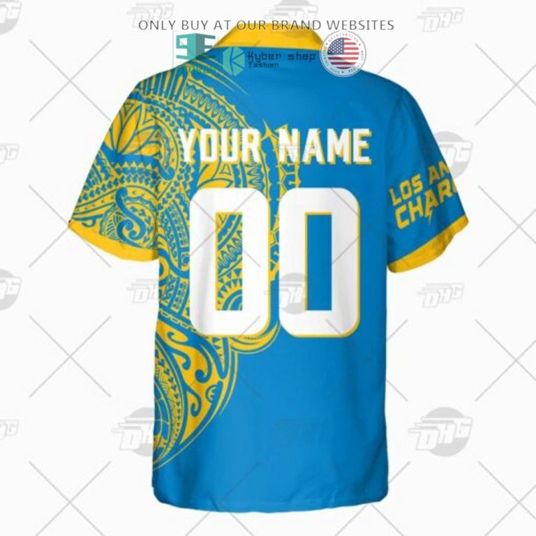 personalized nfl los angeles chargers polynesian tattoo hawaiian shirt 3 20285