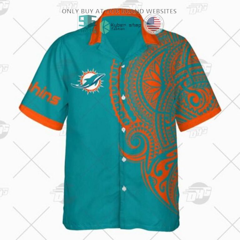 personalized nfl miami dolphins polynesian tattoo hawaiian shirt 2 16644