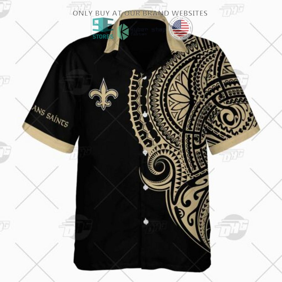 personalized nfl new orleans saints polynesian tattoo hawaiian shirt 2 62192