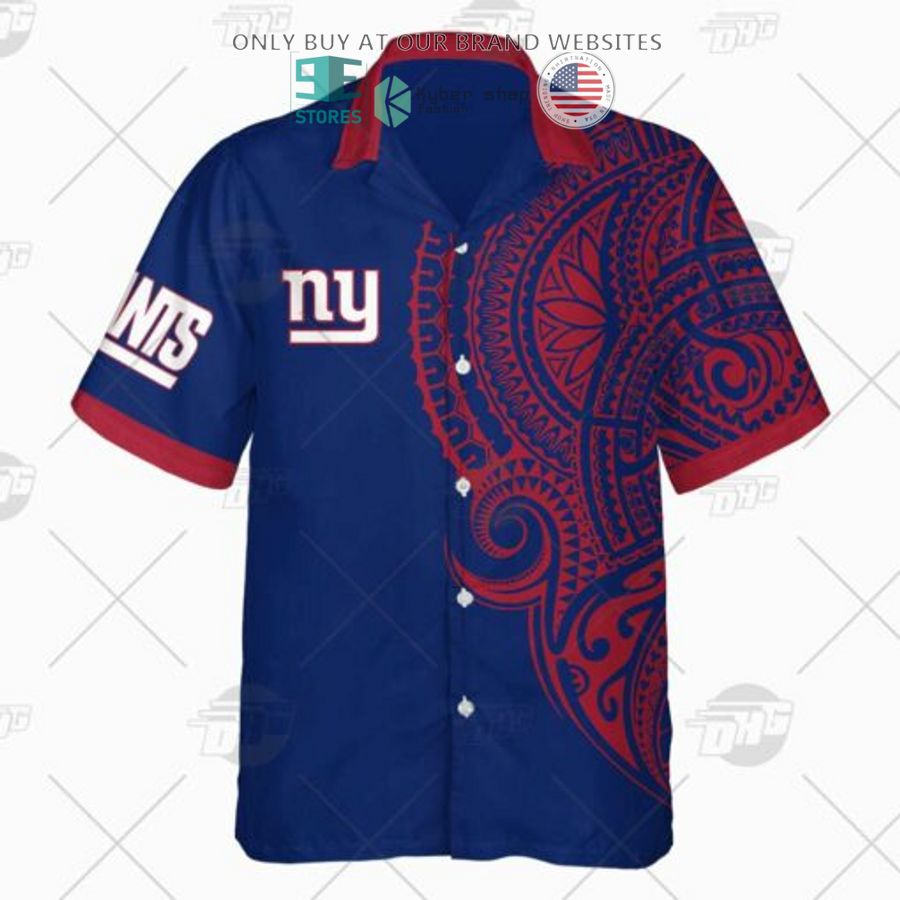 personalized nfl new york giants polynesian tattoo hawaiian shirt 2 95451