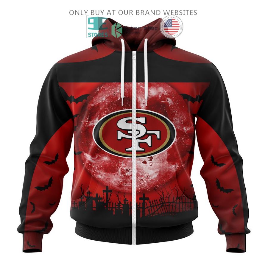 personalized nfl san francisco 49ers halloween moon 3d shirt hoodie 2 32013
