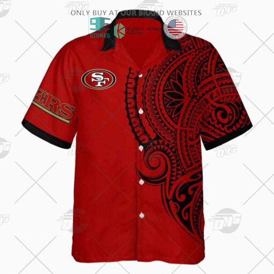 personalized nfl san francisco 49ers polynesian tattoo hawaiian shirt 2 62973