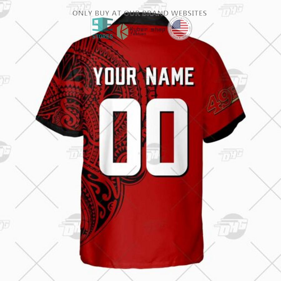 personalized nfl san francisco 49ers polynesian tattoo hawaiian shirt 3 23924