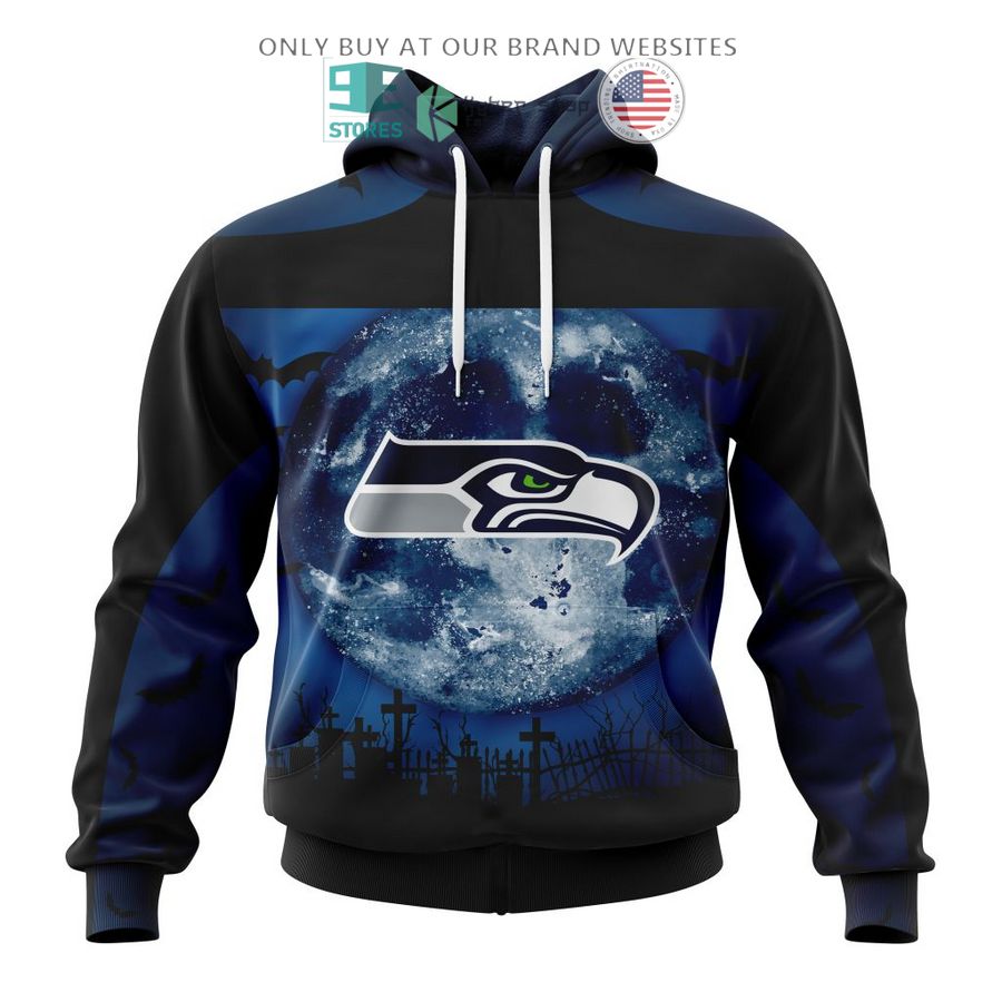 personalized nfl seattle seahawks halloween moon 3d shirt hoodie 1 7836