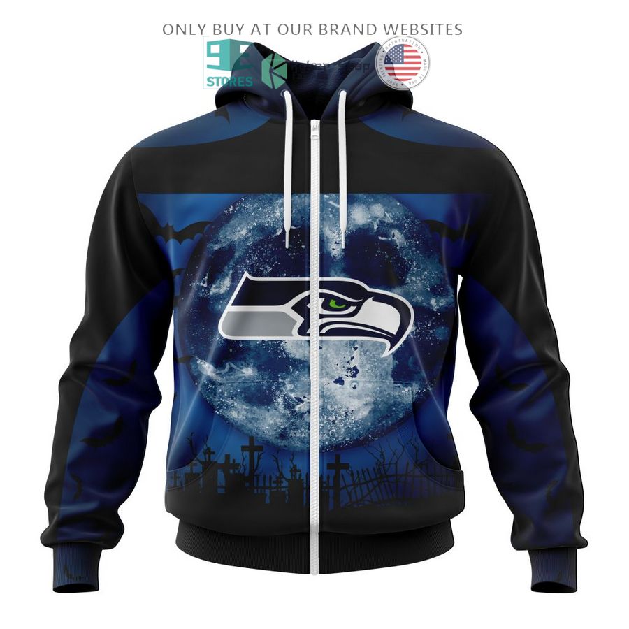 personalized nfl seattle seahawks halloween moon 3d shirt hoodie 2 69505