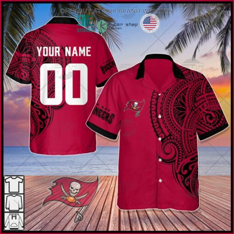 personalized nfl tampa bay buccaneers polynesian tattoo hawaiian shirt 1 41926