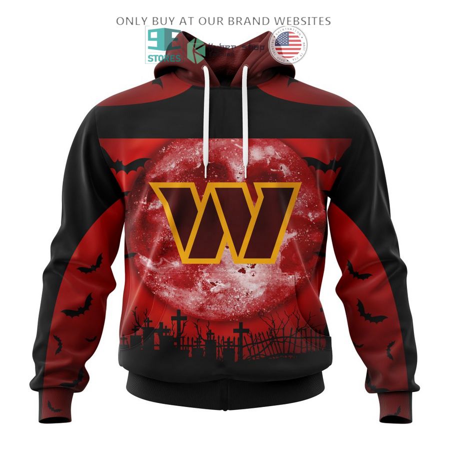 personalized nfl washington football team halloween moon 3d shirt hoodie 1 88265
