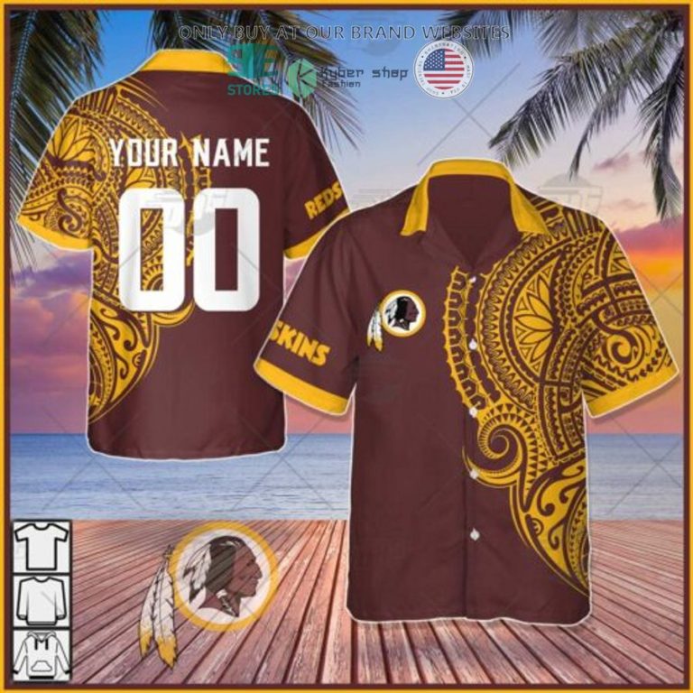 personalized nfl washington redskins polynesian tattoo hawaiian shirt 1 97873