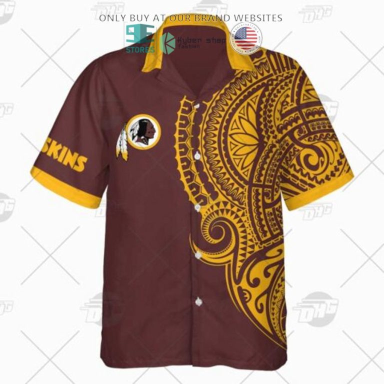 personalized nfl washington redskins polynesian tattoo hawaiian shirt 2 78998