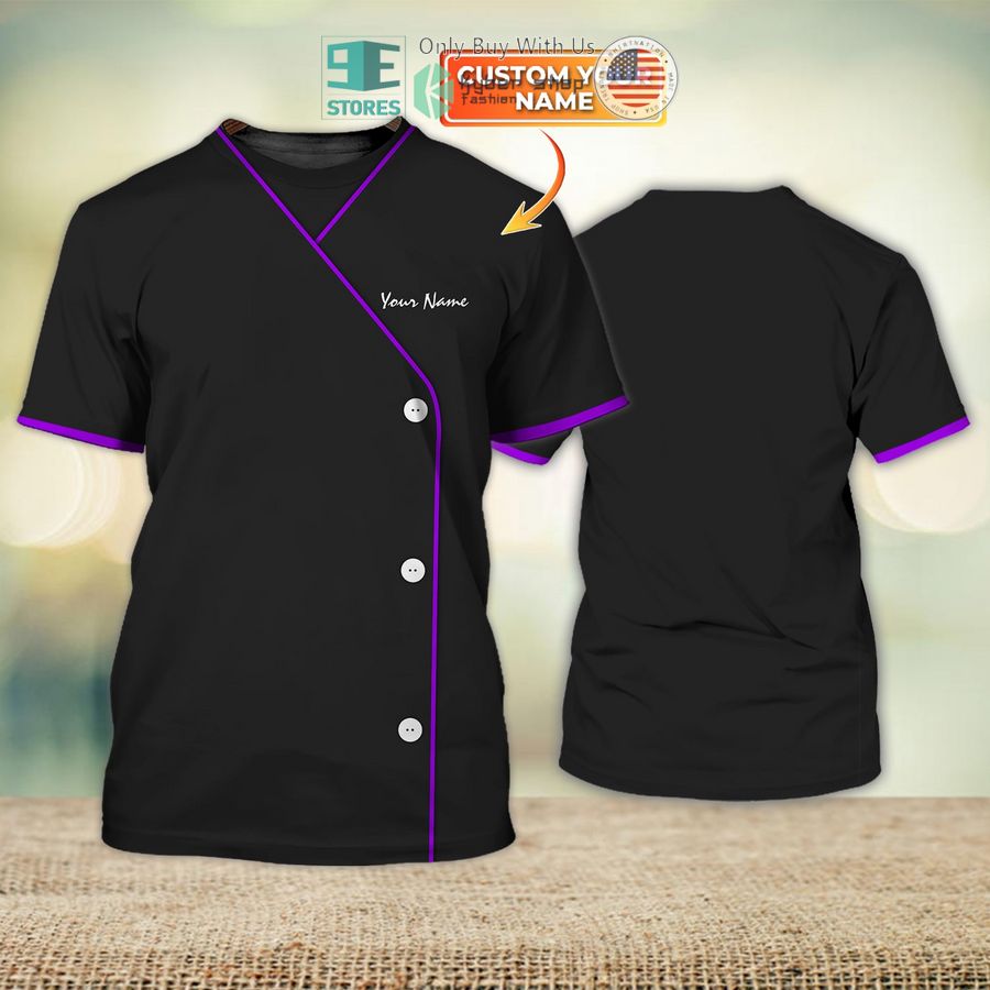 personalized no paw my craft dog groomer pet groomer uniform purple salon pet 3d shirt 1 9118