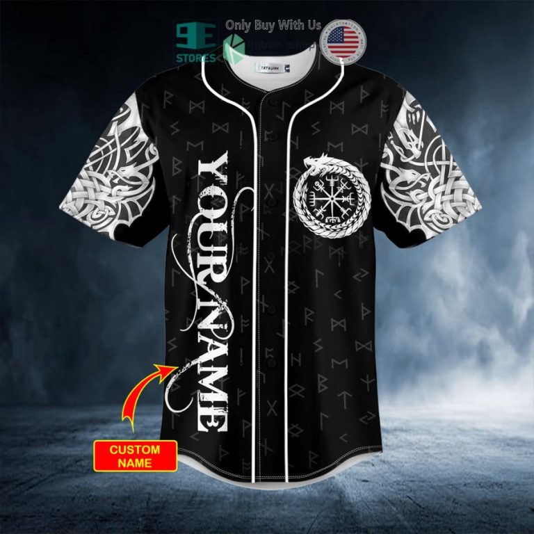 personalized norse myth viking dragons tattoo custom baseball jersey 3 71658