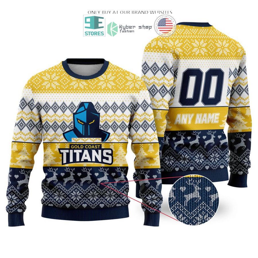 personalized nrl gold coast titans christmas sweater sweatshirt 1 23660