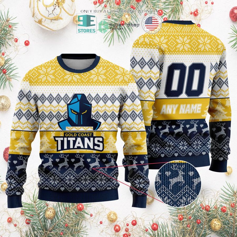 personalized nrl gold coast titans christmas sweater sweatshirt 2 51486