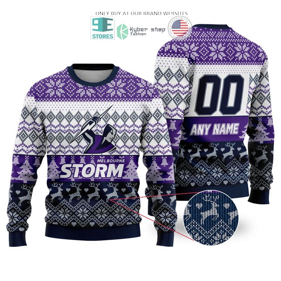 personalized nrl melbourne storm christmas sweater sweatshirt 1 50722