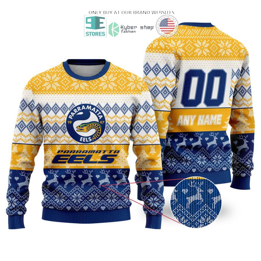 personalized nrl parramatta eels christmas sweater sweatshirt 1 27206
