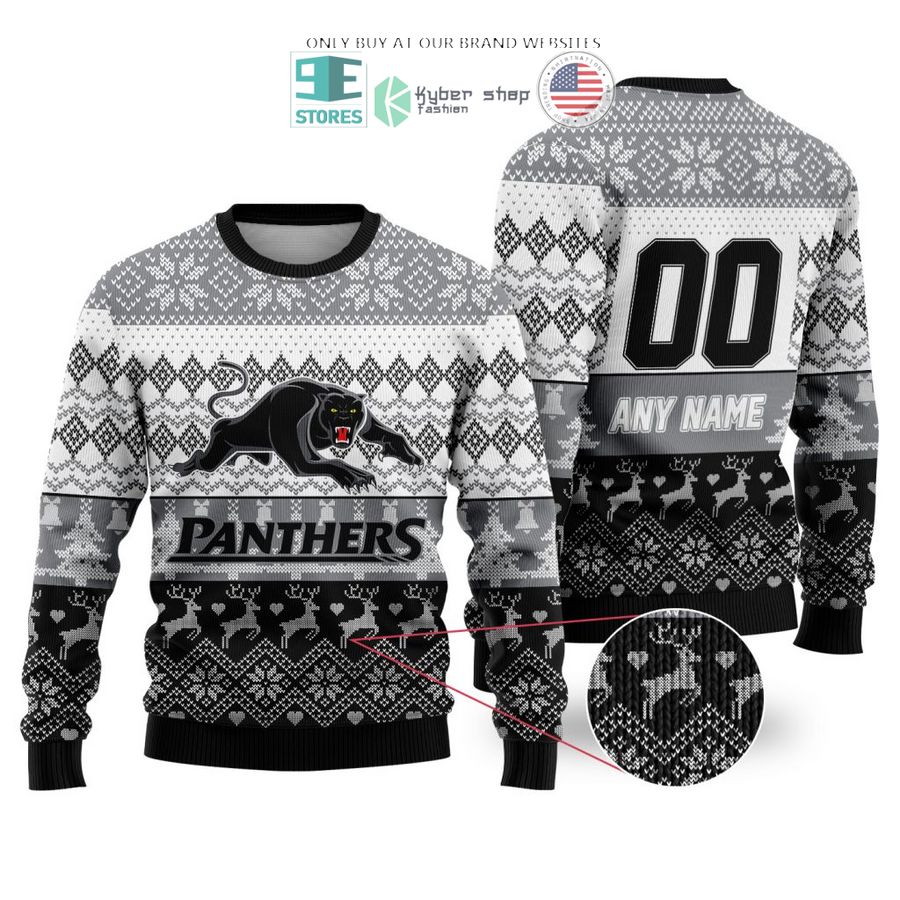 personalized nrl penrith panthers christmas sweater sweatshirt 1 6689