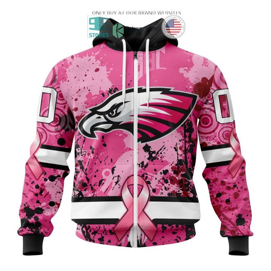 personalized philadelphia eagles breast cancer awareness 3d shirt hoodie 2 73012