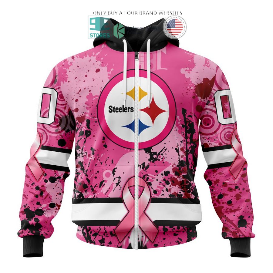 personalized pittsburgh steelers breast cancer awareness 3d shirt hoodie 2 98269