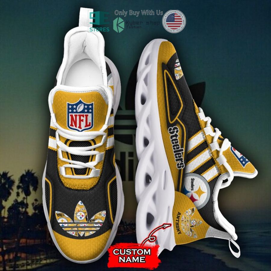 personalized pittsburgh steelers nfl adidas max soul shoes 2 3114