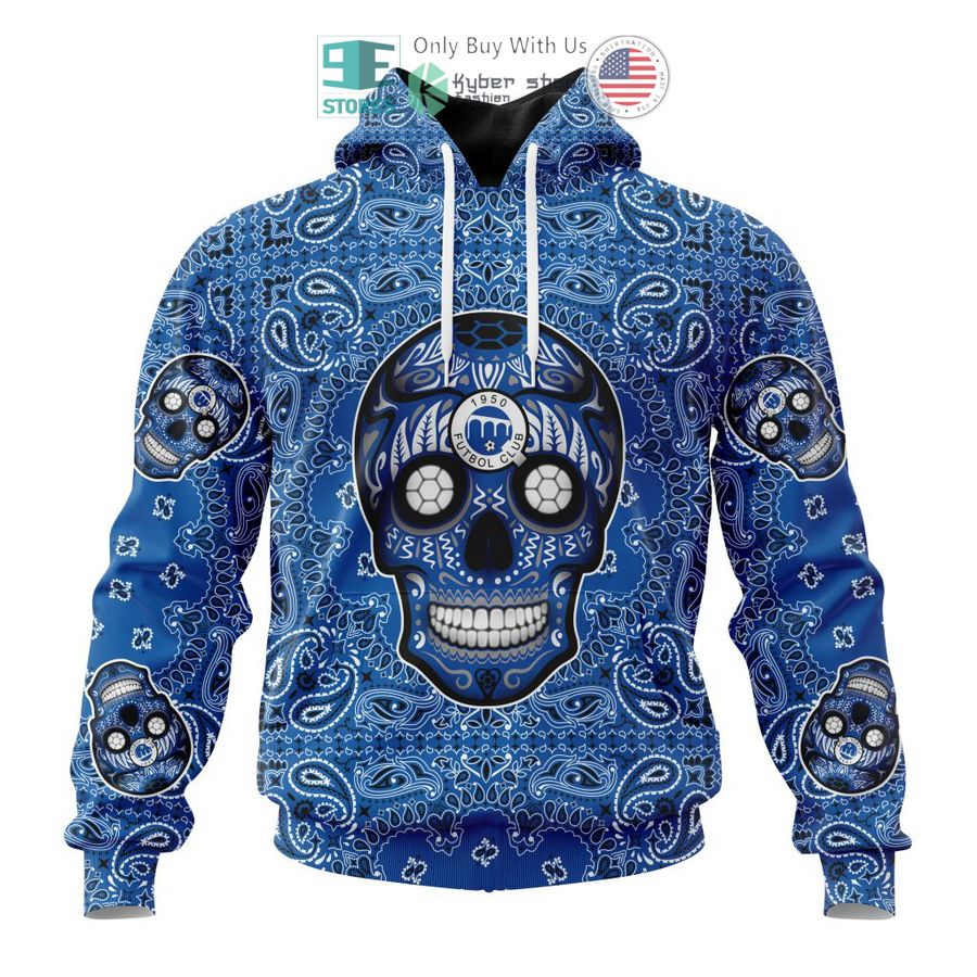 personalized queretaro fc sugar skull dia de muertos 3d shirt hoodie 1 7878