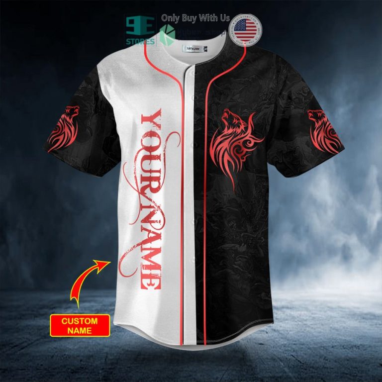 personalized red wolf viking custom baseball jersey 3 1776